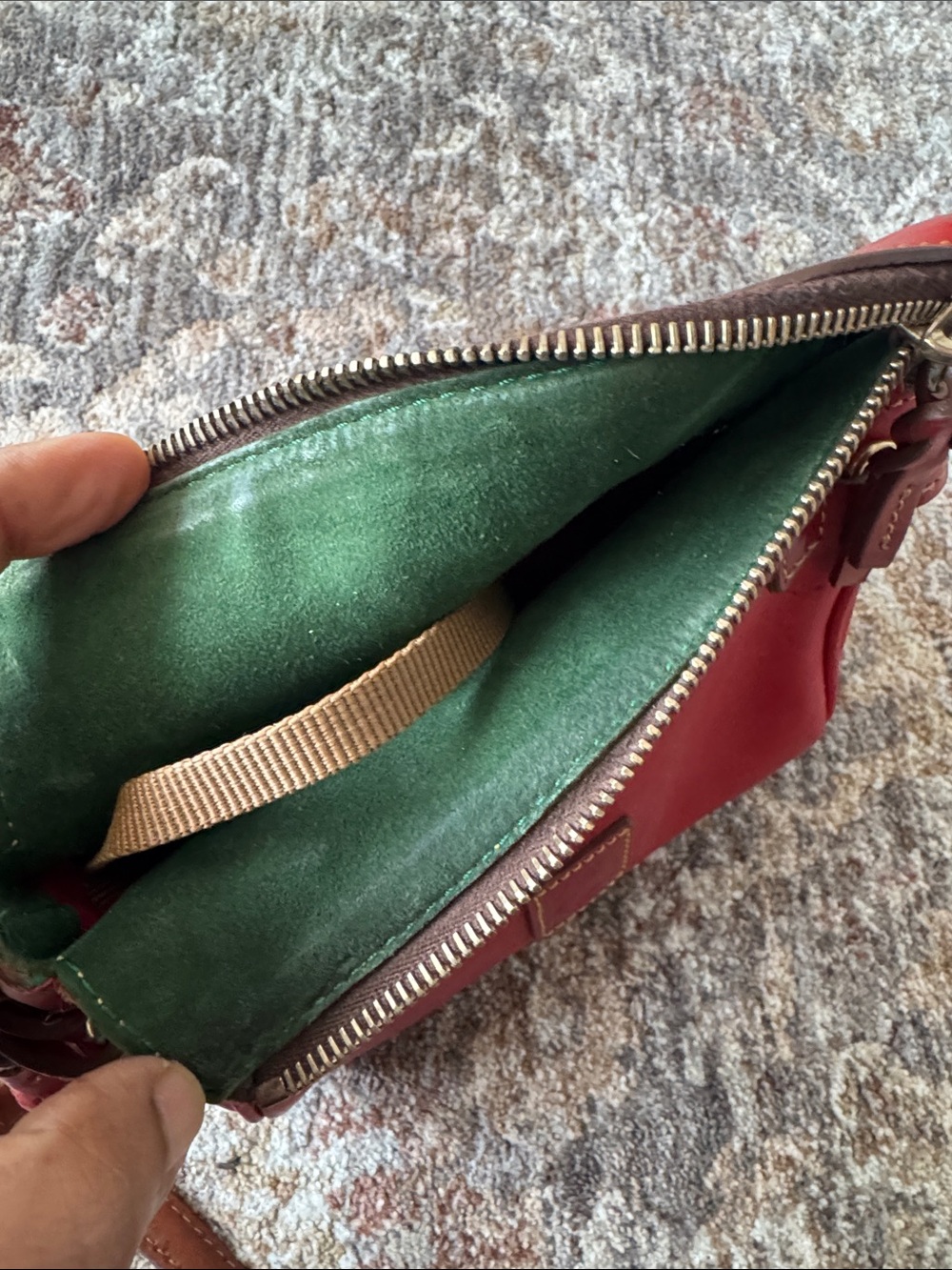 Dooney & Bourke Red Leather Crossbody Bag Florentine leather - Picture 14 of 16
